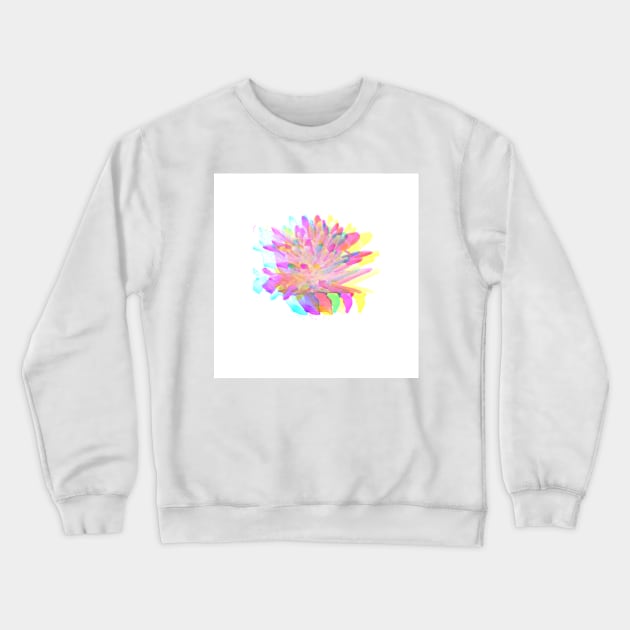 Nature Art Abstract Bromeliad Flower Digital Art Crewneck Sweatshirt by AJDesignsstuff